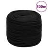 152816 vidaXL Work Rope Black 6 Mm 500 M Polyester