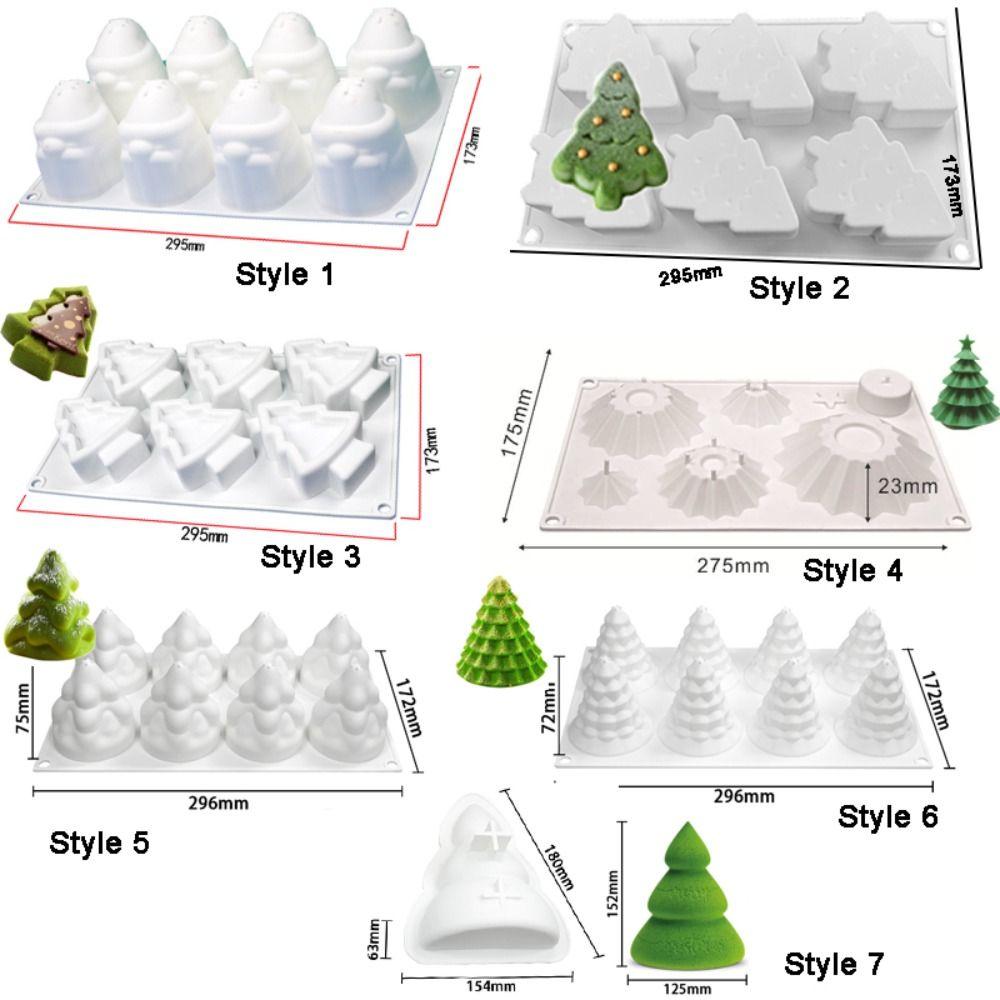Bakeware Christmas Tree Cake Mold 3D Mousse Mold Soap Chocolate Mould Christmas Decoration