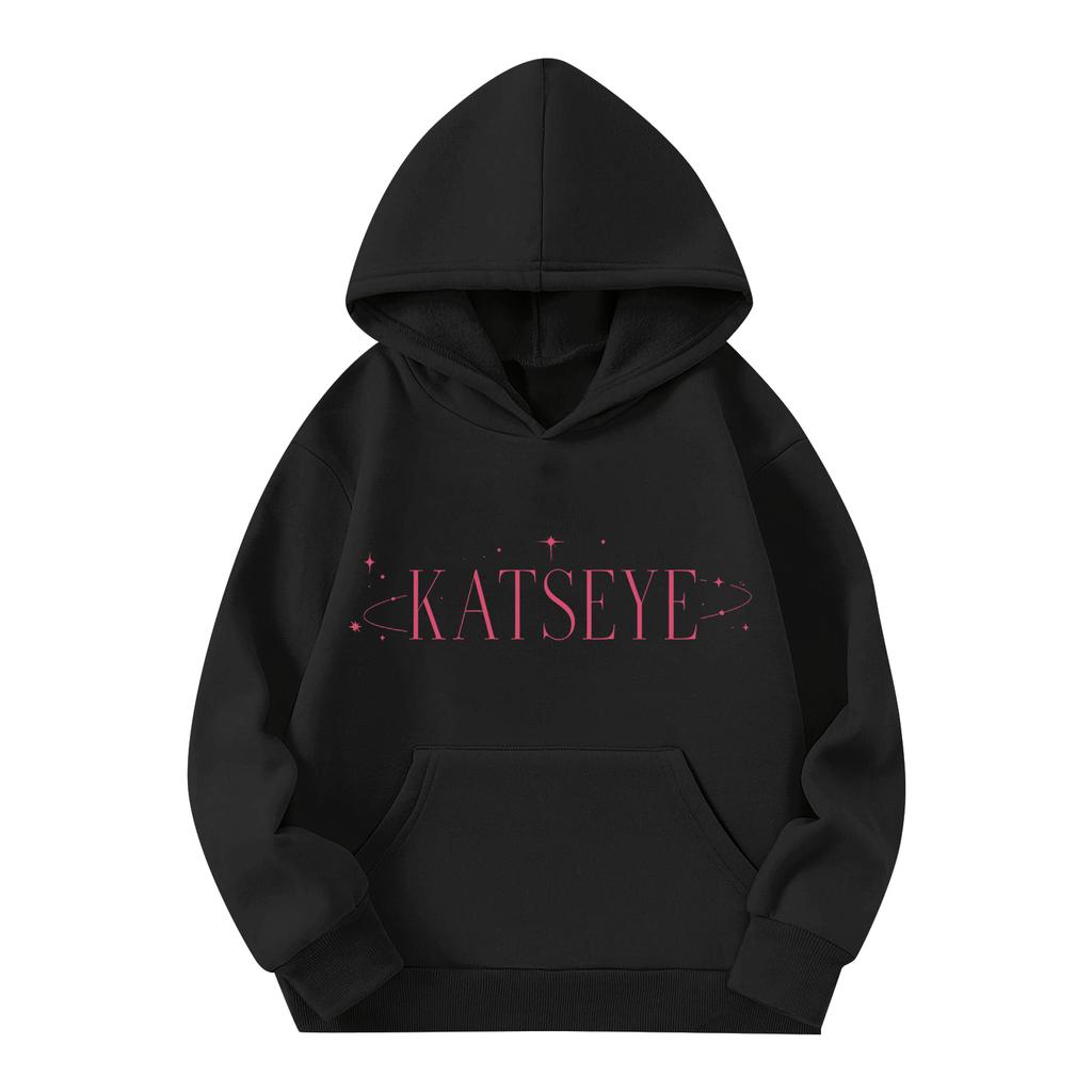 Kids Pullover Hoodie Loose Fit Long Sleeve with Letter Print and Pockets for Boys and Girls Casual Everyday Wear