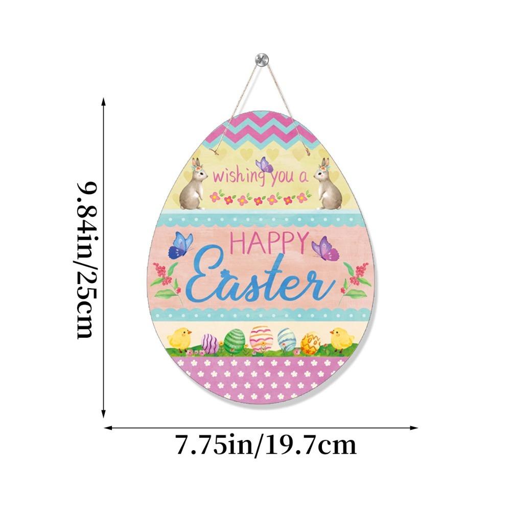 Pendant Welcome Door Sign Decorations Door Plaque Decoration Practical Hanging Easter Bunny Egg