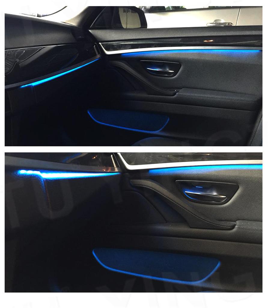 3-Color Car SUV Interior Decorative LED Ambient Door Light Strips For BMW F10/11