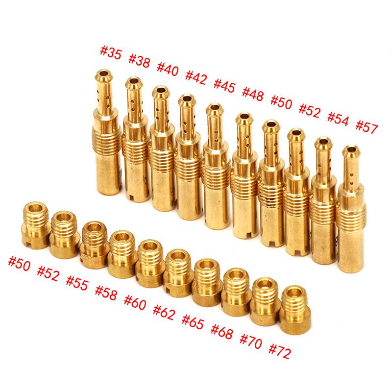 ZSDTRP 20pcs Keihin 99101-116 N424-74C Carburetor Main Jet Pilot Jet Slow Idle Jet Set for GY6 PZ19 50cc 80cc 100cc PB16/18/20 A01