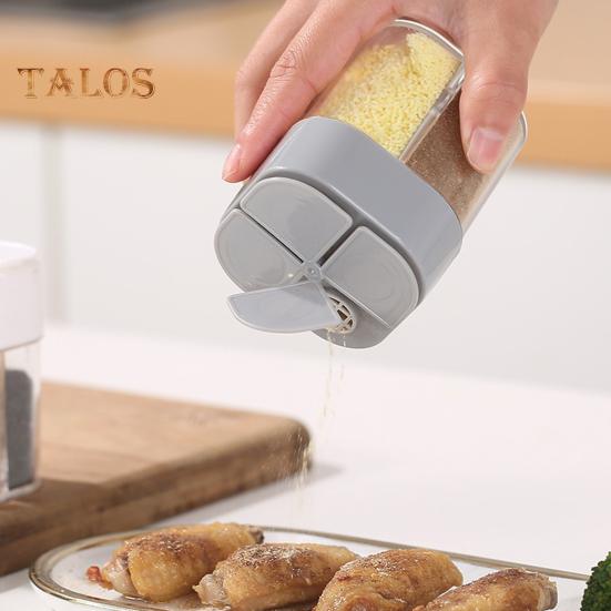 4-i-1 kjøkkenkrydderflaske Krydderbeholder med stor kapasitet BPA-fri fuktsikker salt og pepperkrukke Oppbevaringsflaske