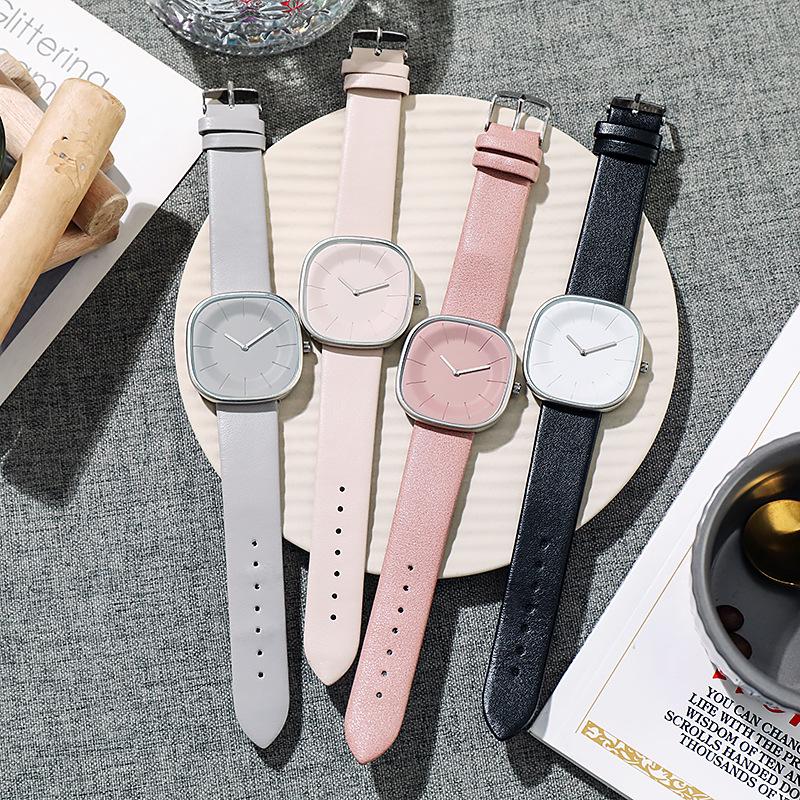 Sugar Cube Milk Minimalist High-End Square Watch Female Simple Niche Design Fashionable Versatile Watch Female