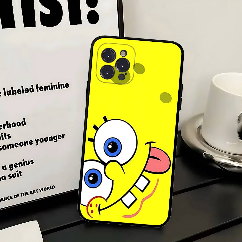 Kreslený S-SpongeBob S-Hranatá Kalhotka Pouzdro na Telefon Pro IPhone 16 15 14 13 12 11 17 Pro Max Jednoduchost Zadní TPU Měkké Pouzdro
