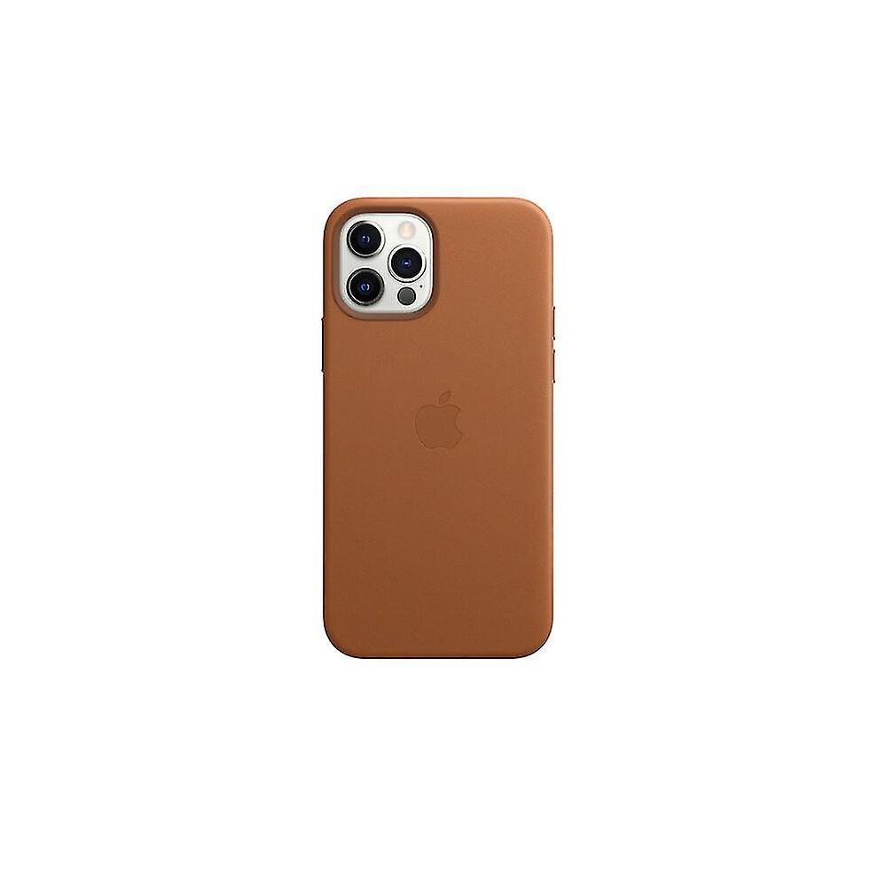 (Saddle Brown) Leather Phone Case For Iphone 12/12 Pro Leather Case With Magsafe