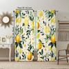 2 Pcs   Versatile Polyester Transparent Curtains for Home Decoration Lemon Tree for Use In Bedrooms and Living Rooms