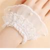 Ruffle Lace Trim Arm Covers Wrist Cuffs Sleeves For Women Dress Outfit Enhancer Sheer Armband Daily Wear Accessory