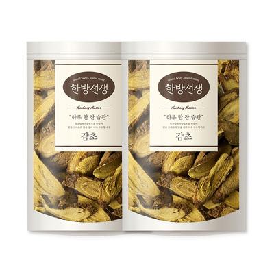 Oriental Medicine Teacher Licorice Oriental Medicine Ingredients, 400g, 2 Pieces