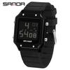 SANDA Electronic Watch Multifunctional Waterproof Sports Electronic Watch Fashion Trend Silicone Band Electronic Watch