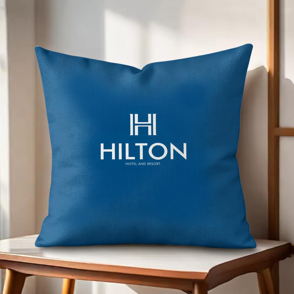 Luxury HHiltonS Design Cushion Cover Natural Linen Organic Fabric DoubleSided Printing Couch Pillow Covers Home Decor