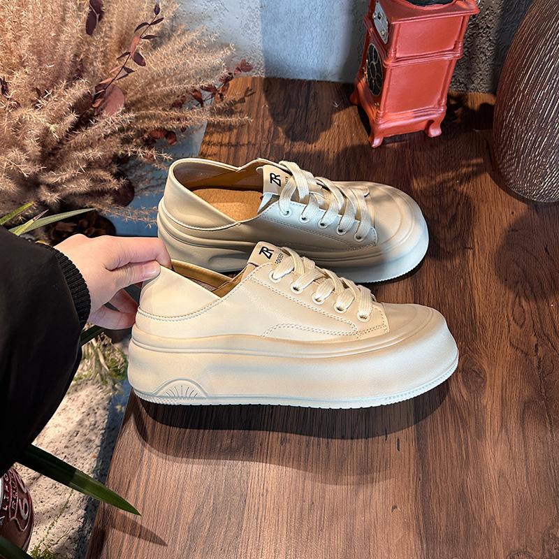 thick-soled two-wearing little white shoes for women's spring new soft-soled women's shoes, casual versatile sports shoes for children