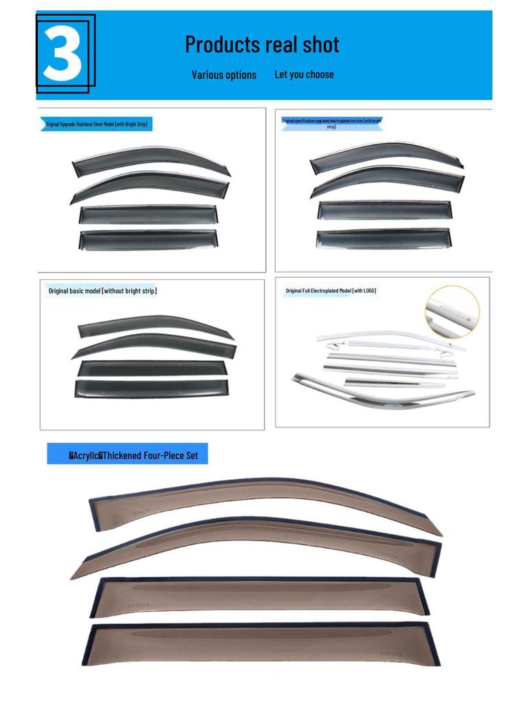 Rain Guards for 08-21 Land Cruiser LC200 - Modified Window Accessories