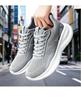 Men's Lightweight Spring Sports Mesh Running Shoes - Breathable, Solid Color, Versatile Casual Wear.