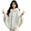 Bridal Shawl Cape Winter Wedding Formal Dress Cover Up Warm Fleece Lined Butterfly Cloak