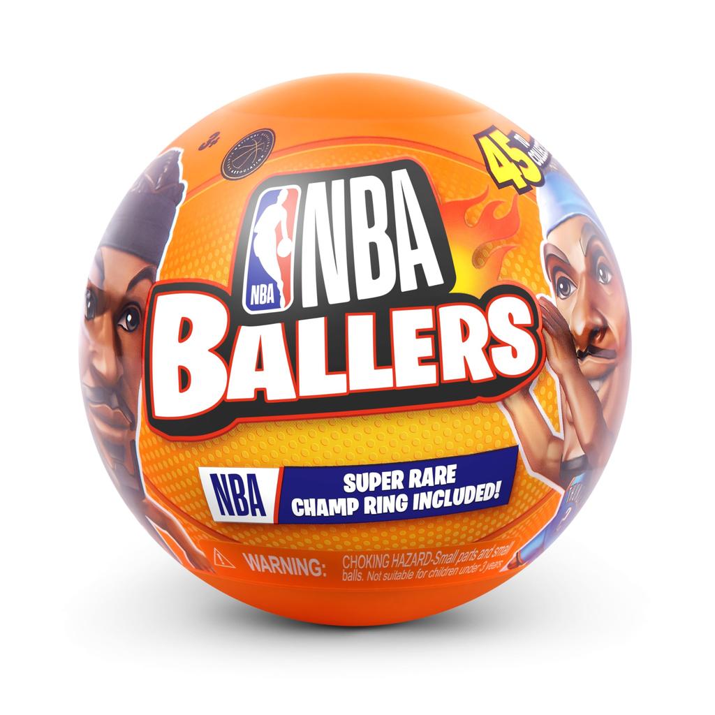 ZURU Surprise NBA Baller Series 25-Piece Set. NBA Licensed Collectible. Surprise Unboxing Basketball Collectible Sports Toy. Ages 3+ (2 Capsules).