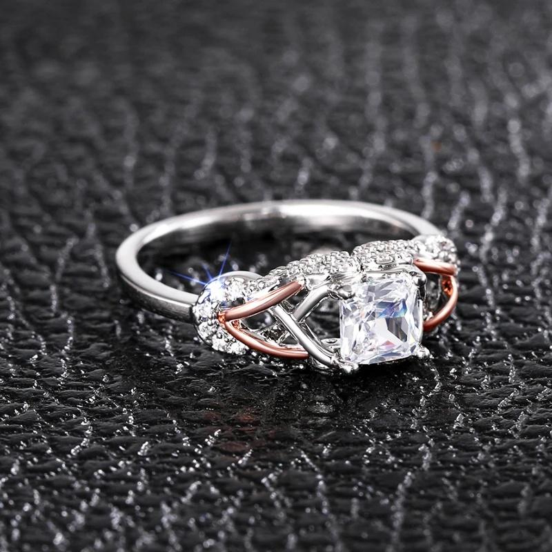 

CAOSHI Gorgeous Dainty Women s Rings for Engagement Wedding Accessories Unique Cross Design Anniversary Statement Jewelry Gifts 10
