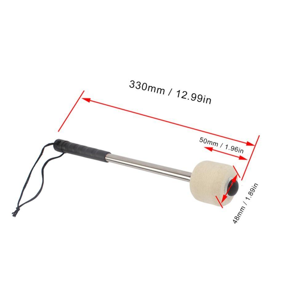1Pc Stainless Steel Bass Drum Mallet Hanging Rope Instrument Sticks  Musical Instrument