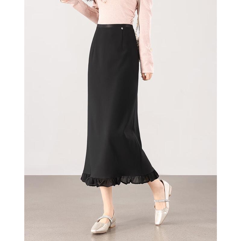 TERRE BLEUE Women s High-Waisted A-Line Mid-Length Skirt