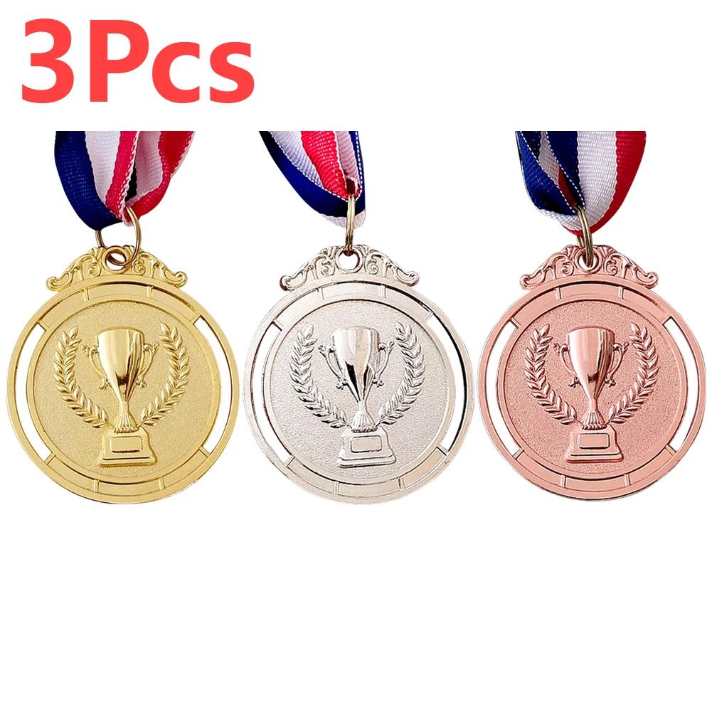 

10-30xНаграда победителя: золотая, серебряная, бронзовая медаль с шейной лентой, медаль за первое, второе и третье места за спортивные соревнования, приз для детей