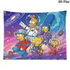 The Simpsons Wall Tapestry Aesthetic Wall Hanging Printed Fabric Blanket Decorative Tapestries for Bedroom Living Room Home Decor