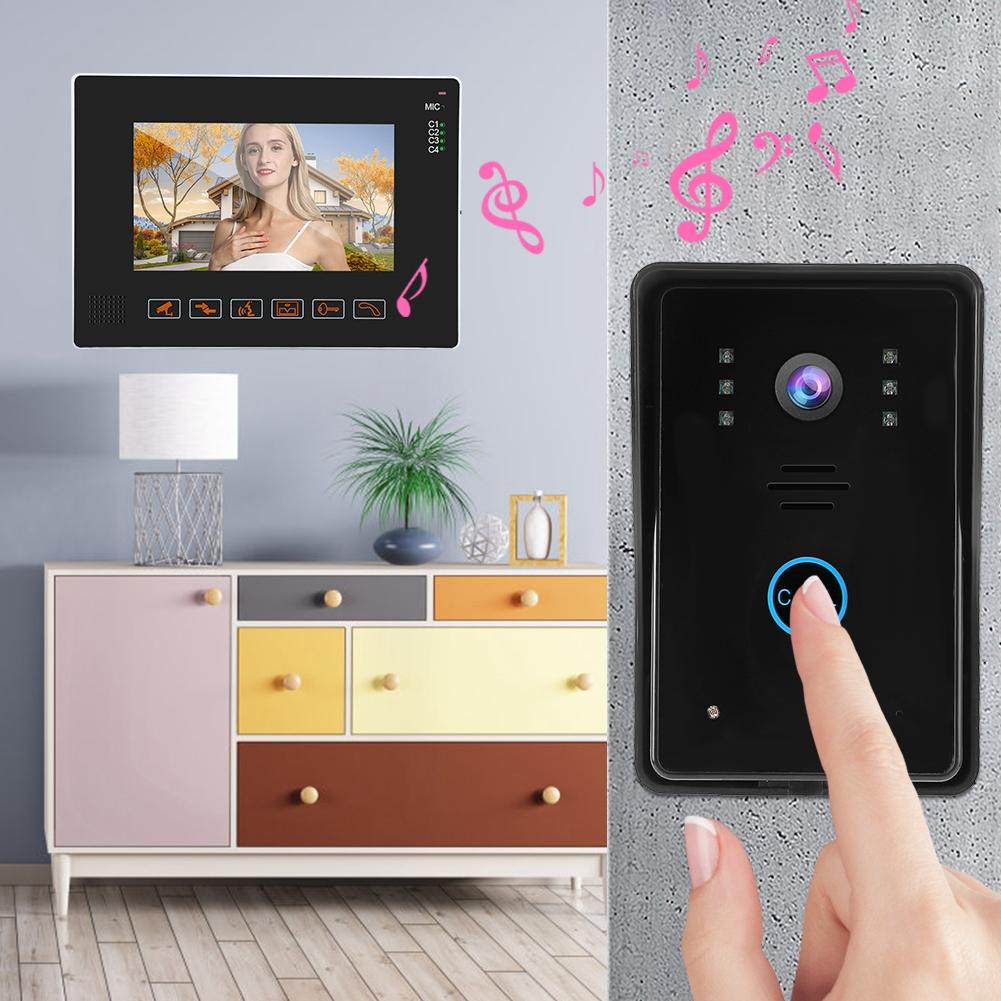 9in Wired Video Intercom Doorphone Doorbell Access System Door Camera