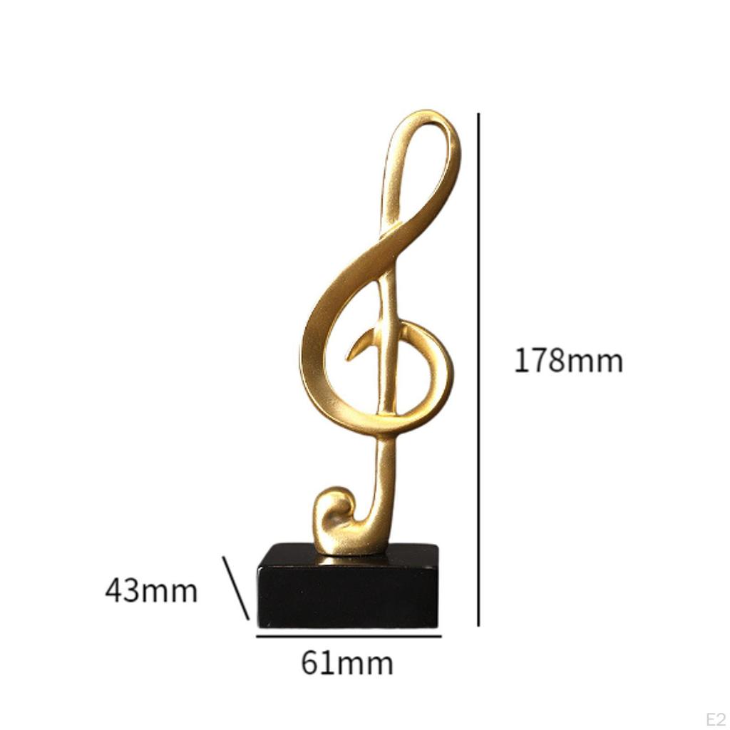 Bull Sculpture Home Decor Tabletop Decoration Crafts Ox Abstract Statue Cattle Figurine Music Note