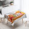 Food Print Tablecloth Stain Resistant Waterproof Rectangular  Kitchen Restaurant Table Decoration Home Decor