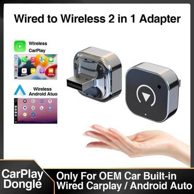 New Wireless CarPlay/Android Auto Adapter for Android iPhone Car Connectivity Box Wired To Wireless Smart AI Box USB Dongle Plug And Play Universal