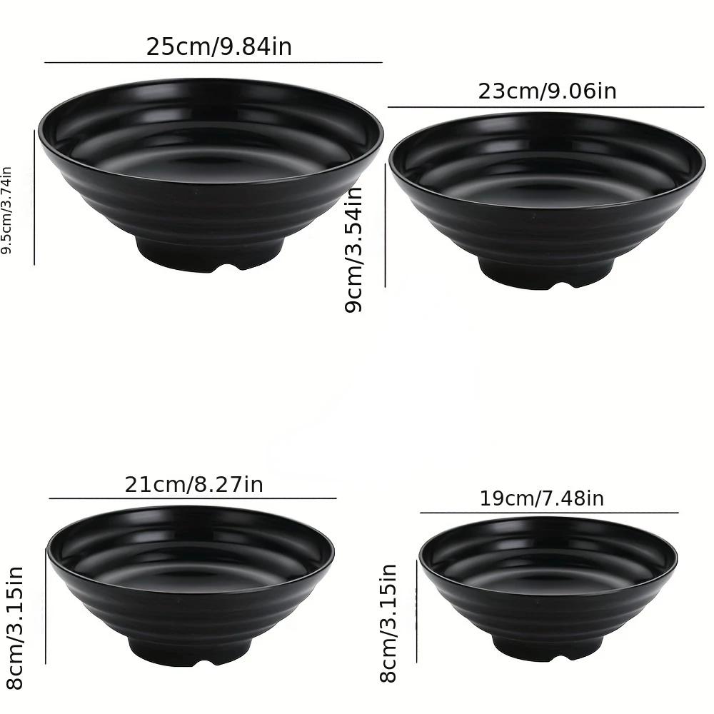 Verdickte Plastik Ramen Schüssel Rutschfeste Salatschüssel Einfarbig Perfekt für Küche Restaurant Lamian Nudelschüssel(KEINE KERAMIK)