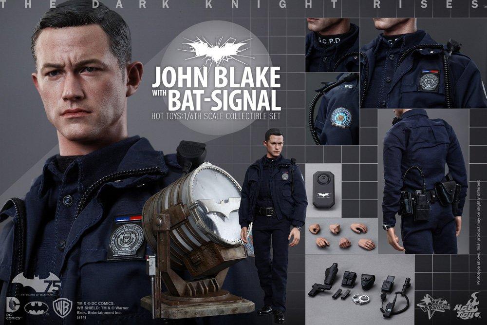 Movie Masterpiece The Dark Knight Rises John Blake Bat Signal Scale Plastic Painted Movable Figure [With Floodlight] 1/6
