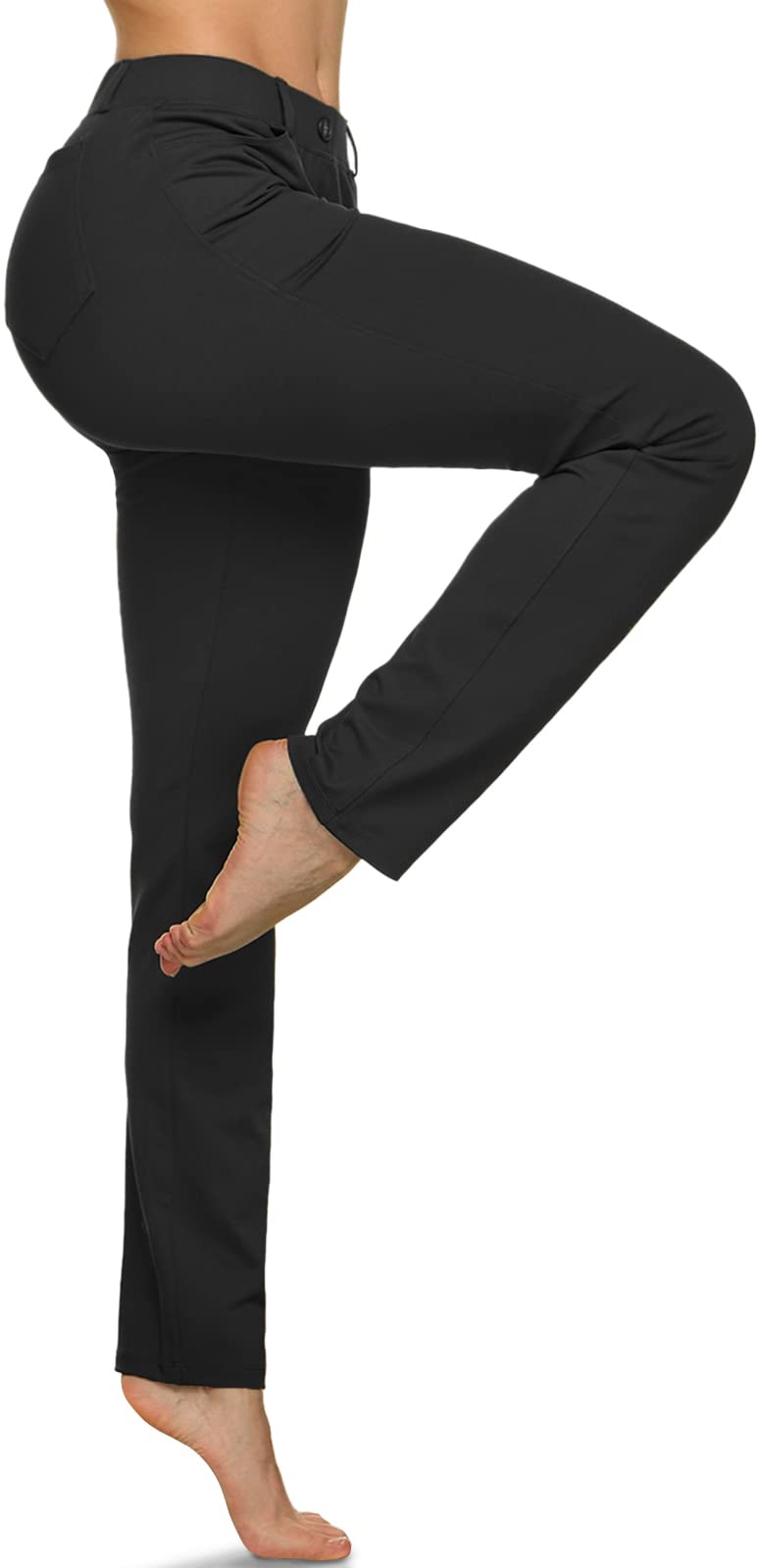 

Stretch Beautiful Yoga Yoga Everyday Ankle [TESLA] Women s Pants, Straight, [Stretchy, Lightweight, Soft], Legs, Formal, Office, Business, Suit,