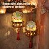 Mid Autumn Festival Decoration Mid-Autumn DIY Moon Rabbit Lantern Kit, 3D LED Handheld Lantern, Atmospheric Light Projection Ancient Style Craft