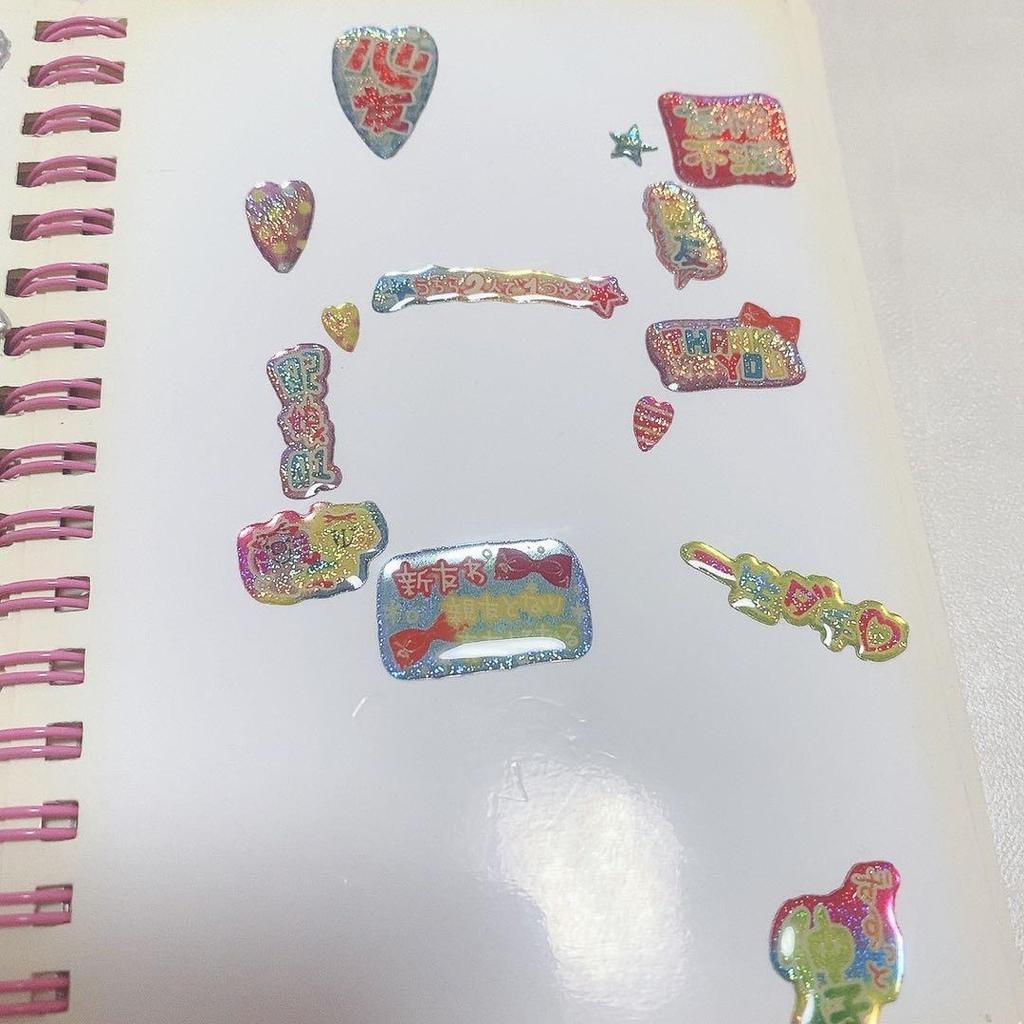 Used Sticker Book Heisei Retro Plump Glitter Shakashaka Transparent Doumori Lolita