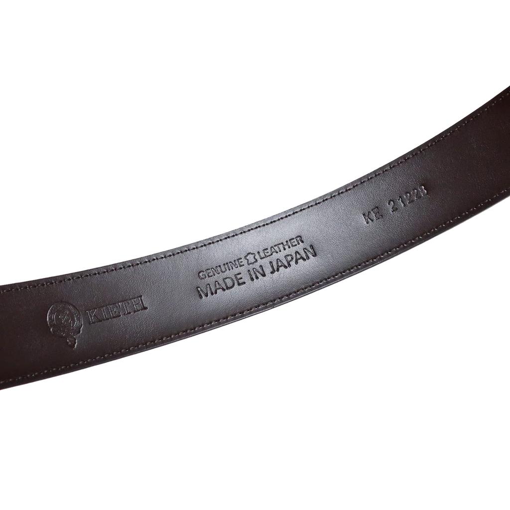 [KIETH] Keith Men's Business Belt, Genuine Leather Nubuck, Dark Brown, Made in Japan, KE21228-39