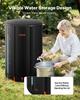 Faltbarer Regentonnen, 380 L Tragbarer Regenwassersammeltonne, 1000D PVC Regenwassersammelsystem, Gartenwasserauffangbehälter Lagerung