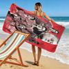 Retro MUFC Canvas Print Beach Towel, Large Soft Quick Dry Towel for Beach Camping Swimming