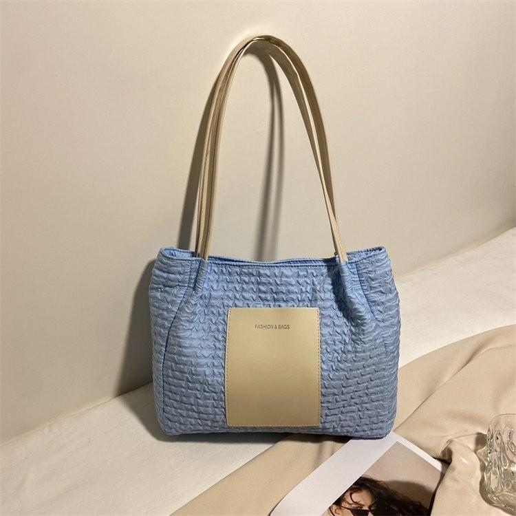 Stylish Large Tote Bag For Women 2023 Plush Nylon Handheld Casual Bag In Multiple Colors