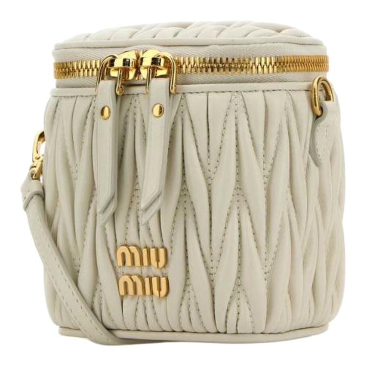 MIU MIU Lammleder Umhängetaschen Damen Beige 5NR018_AFP_PF009
