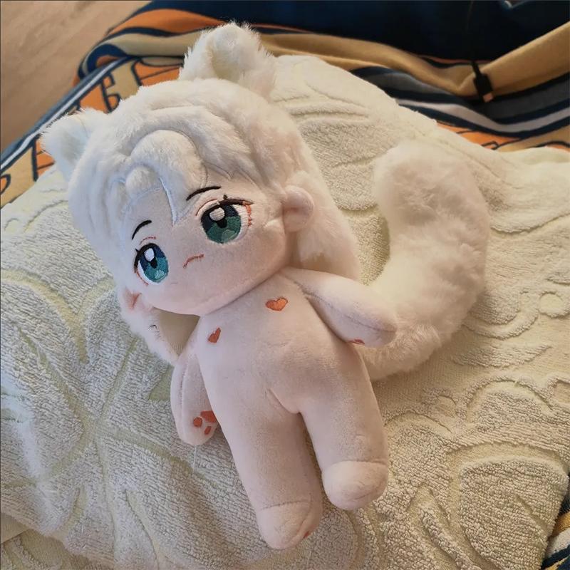 Genshin Impact Attribute 20cm Albedo Cotton Stuffed Dolls Cute Plush Puppet Toys for Children Adults Collectible Cos Model Gifts