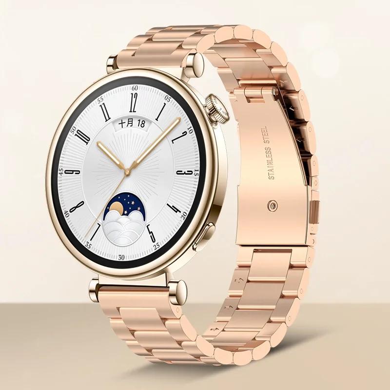 18mm Stainless Steel Watchband For Huawei Watch GT5/GT4 41mm GT5 Pro 42mm Metal Women Bracelet Belt Huawei Watch GT6 41mm Band