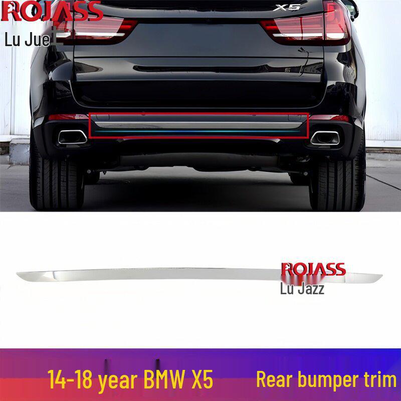 BMW F15 X5 Rear Bumper Chrome Trim Strip Rear Bumper Trim [Adhesive Version] Domestic