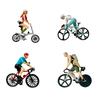 1:87 Scale Cycling Figure Miniature Dioramas Model Resin Bicycles Riders Statue For Home Decors And Collection Ornament