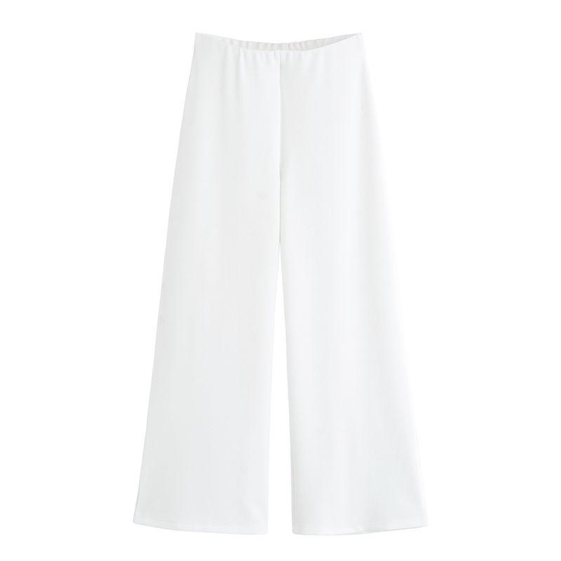 Kaslead New Women clothes Western Style Pin Texture Sleeveless Top Trousers 3644177 3644178