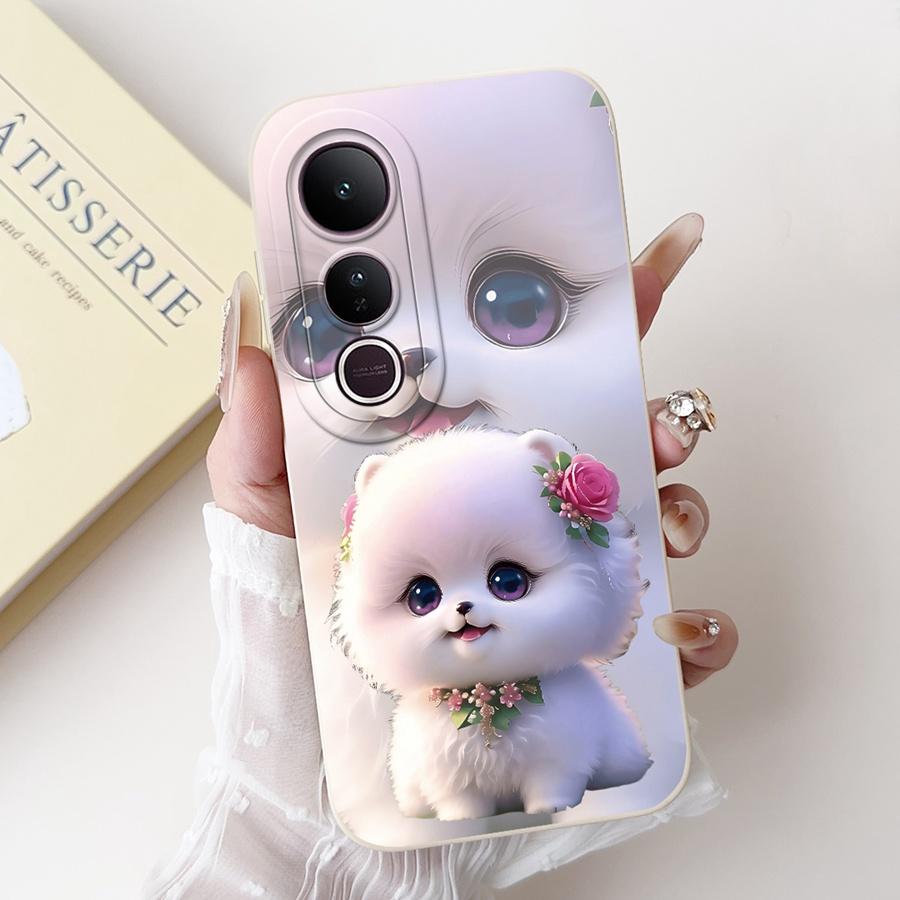 For Vivo V50 Lite Case Liquid Soft Silicone Fashion Newest Painting Back Cover For VivoV50lite V 50 5G Matte Phone Cases