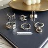 Retro Cool S925 Sterling Silver Ring with Thai Silver Line Design - Trendy Women's Hip Hop Index Finger Jewelry
