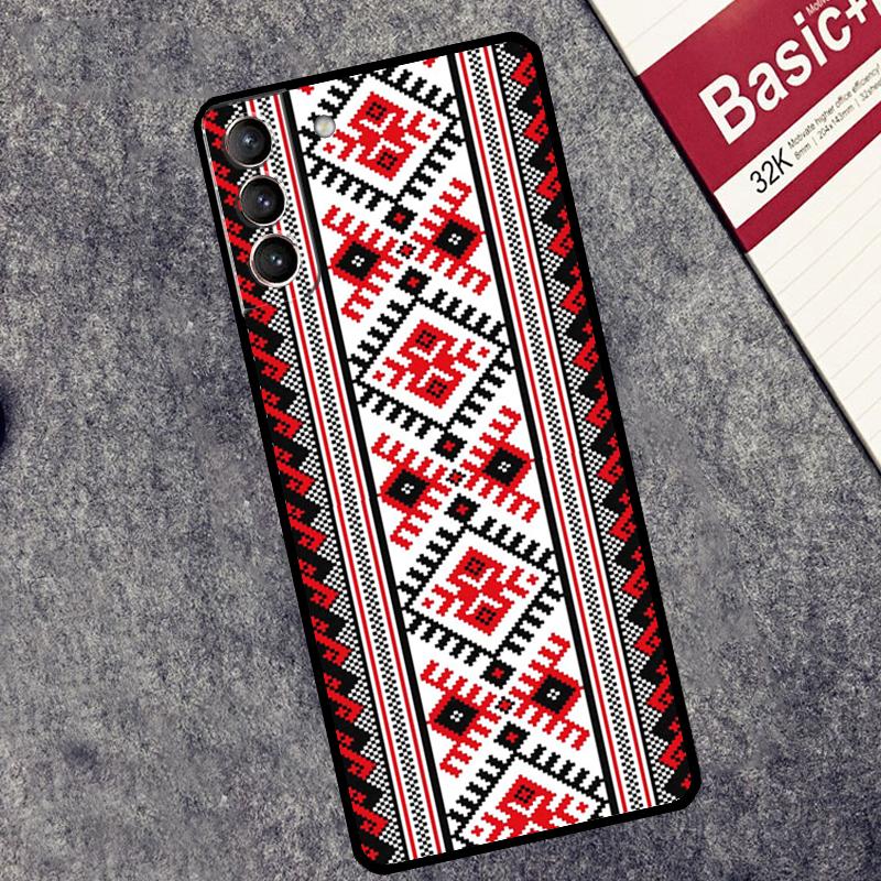 Ukrainian Pattern Case For Samsung Galaxy S24 S26 Ultra S10 S20 S21 S22 S23 Plus S25 FE S25 Ultra Cover Coque