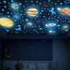 Luminous Wall Stickers 3D Glowing Stars Glow Planets Wall Decals for Ceiling Wall Window Home DIY Decor Fluorescent Wall Decals