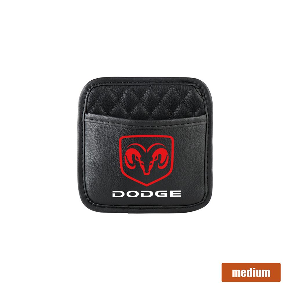 Car Emblem Leather Storage Bag Auto Sorganizer box Interior Accessories For Dodge Durango Caliber Challenger SXT SRT Magnum Colt T777