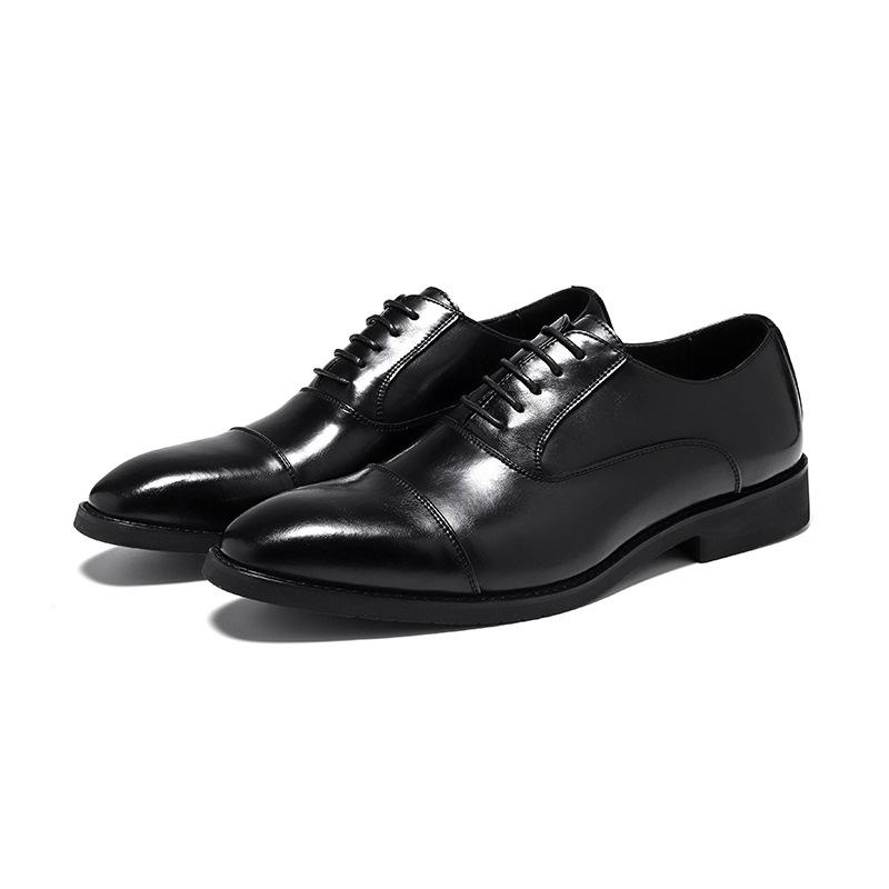 Three Joint Men's Leather Shoes Business Casual Dress Men's Shoes British Suit Shoes Men's Groom Wedding Shoes 8038-R